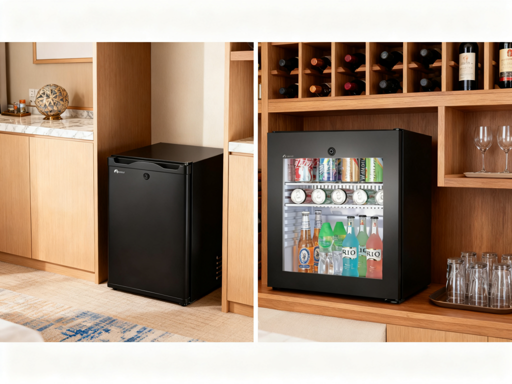 Glass-door& Solid-door minibar fridge