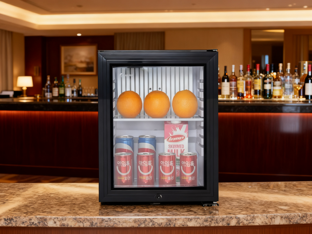 a Glass Door Refrigerator Works for Hotels