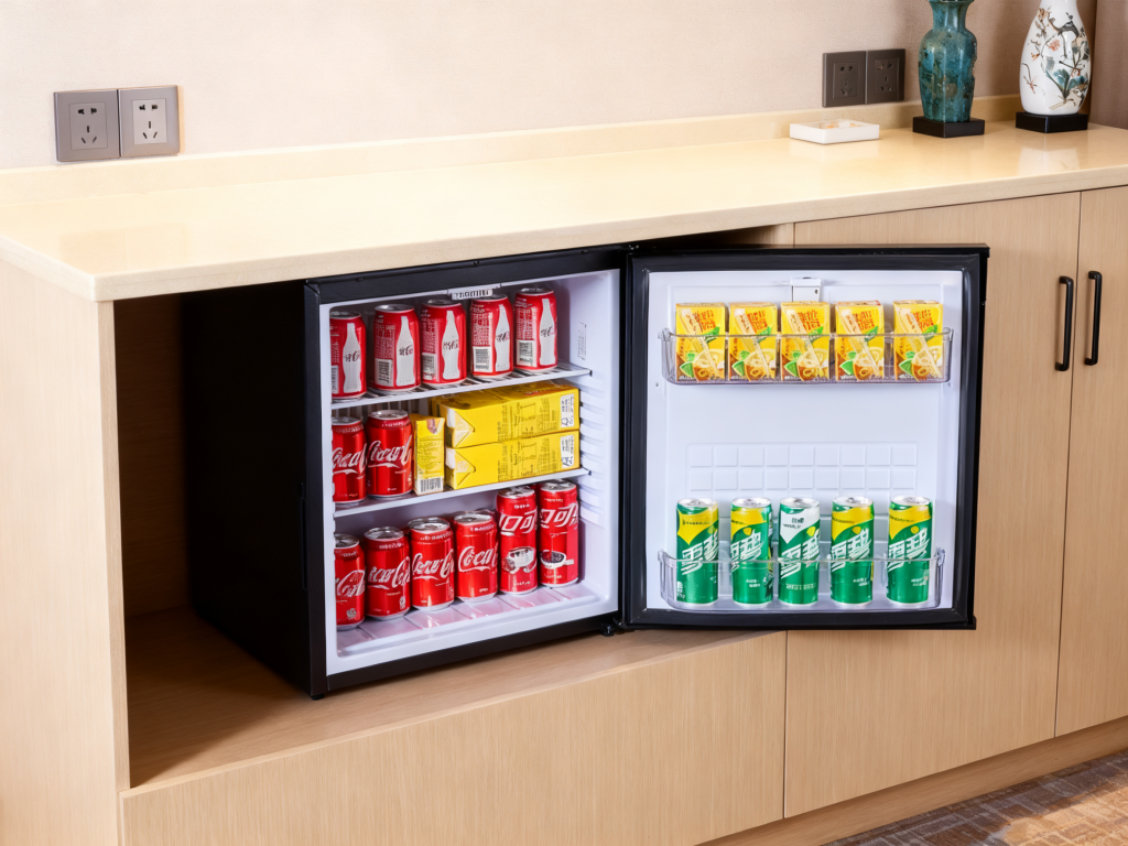 a Small Hotel Mini Bar Fridge