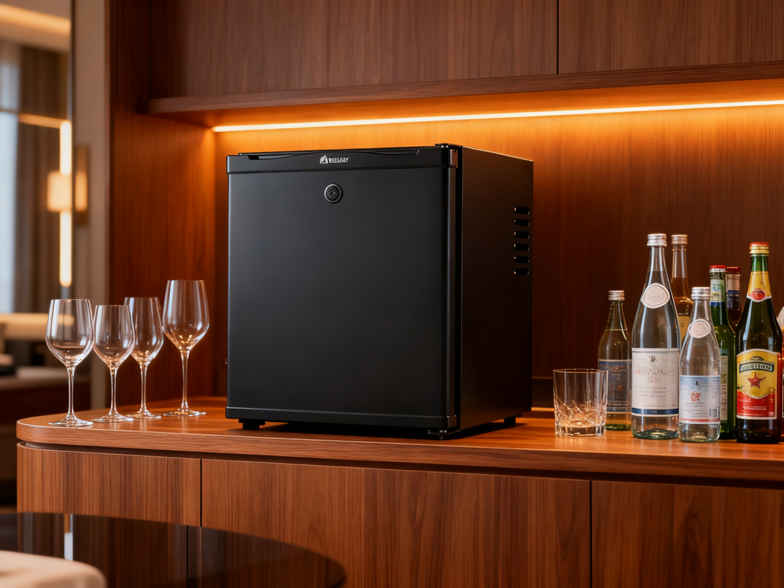The Compact 17L Square Mini Fridge for Modern Hotel Rooms - Wellway