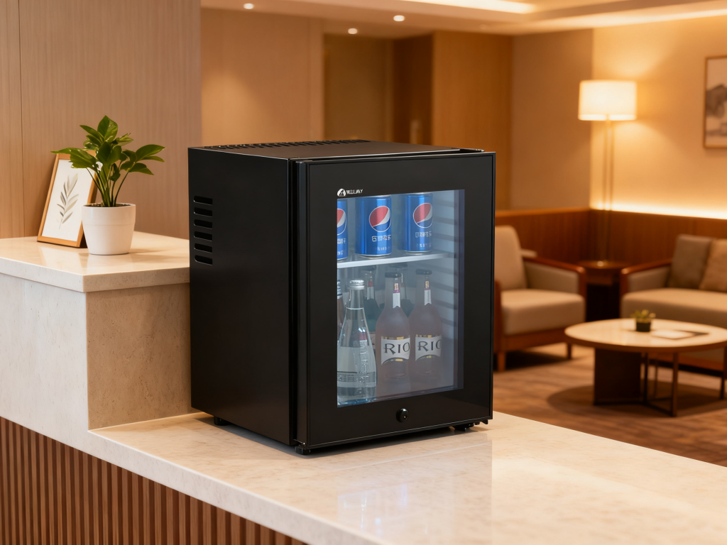 Glass Door Fridge-Hotel Lounge