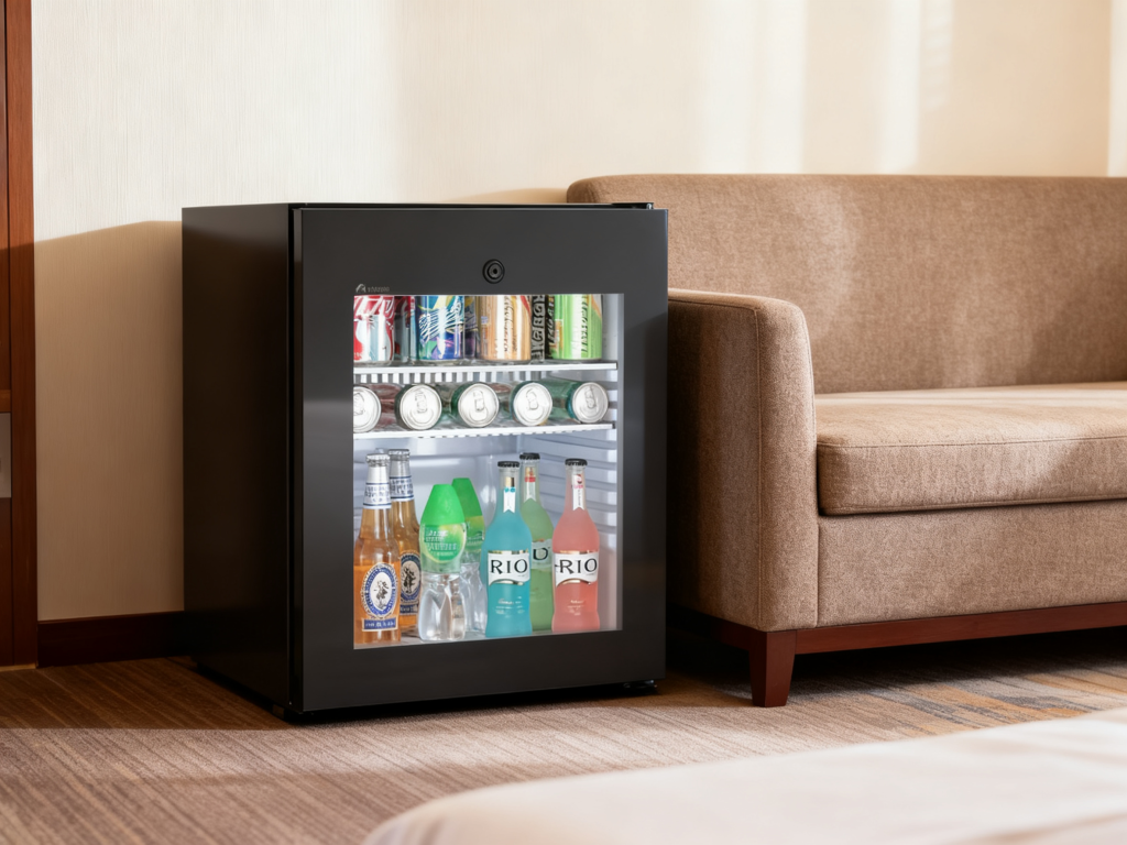 Glass-Door Mini Bar Fridge