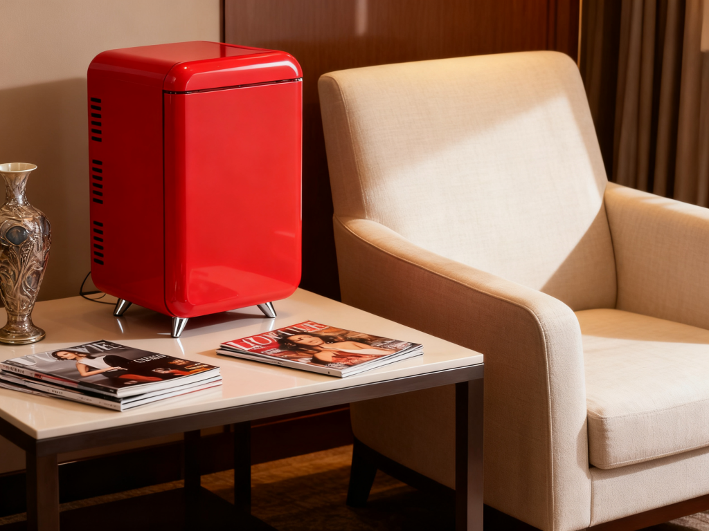 Retro-Style Compact Refrigerator