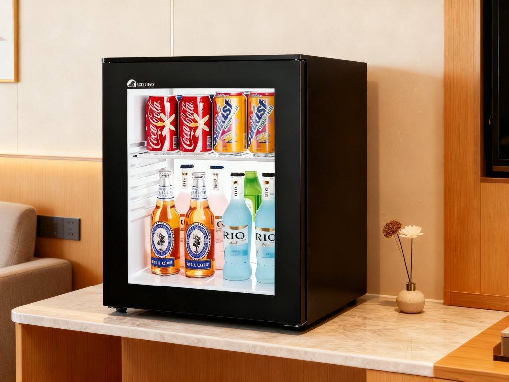 beverage display fridge-hotel guest room