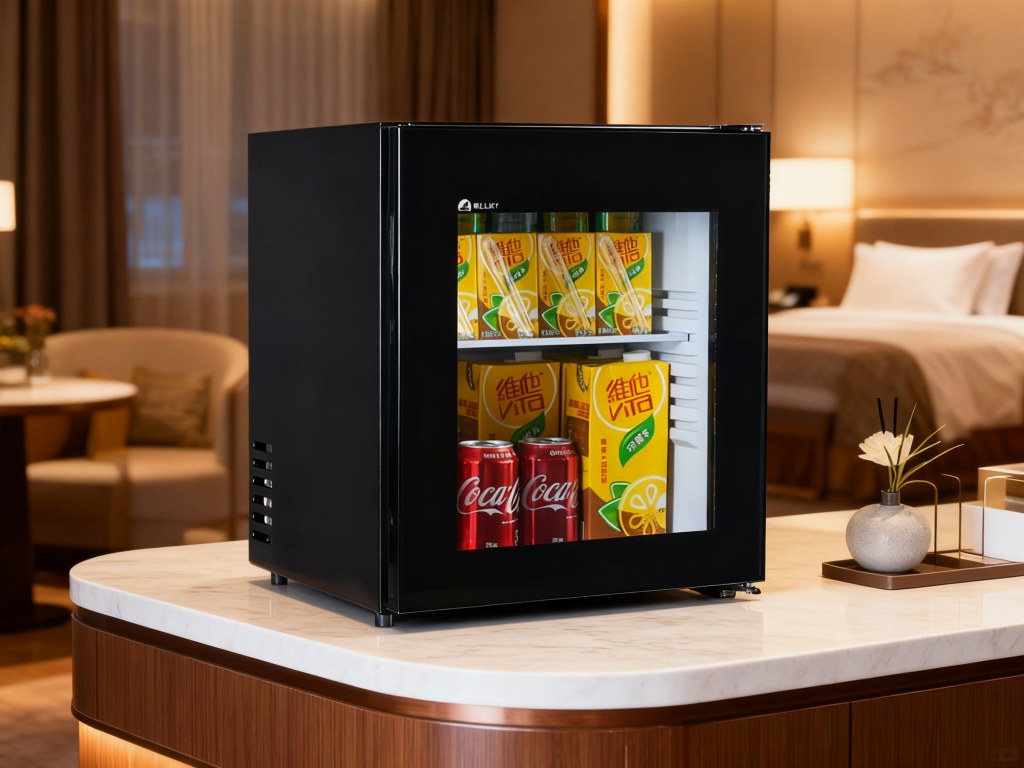 beverage display fridge-hotel room