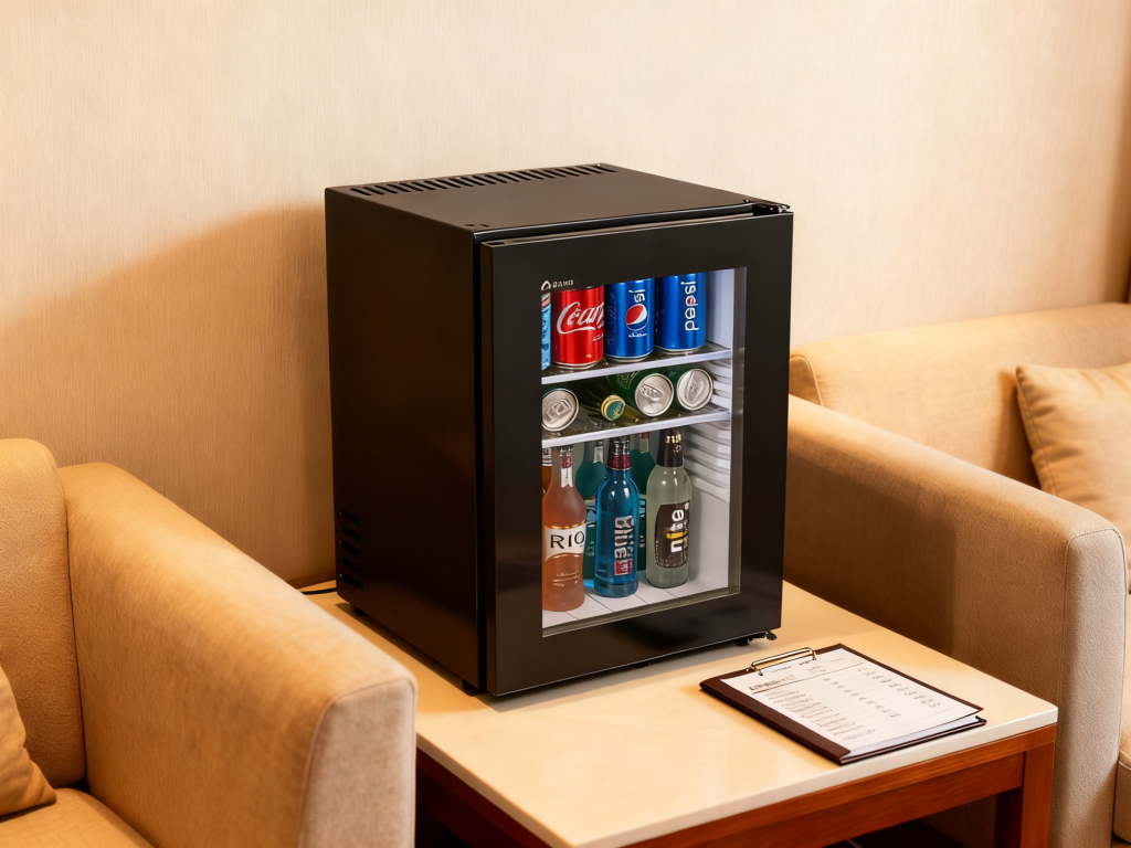commercial glass door fridge-hotel lounge