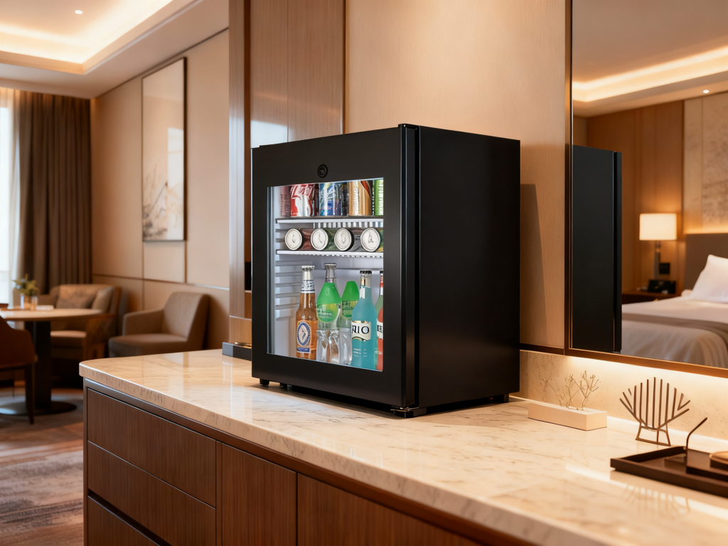 transparent door fridge