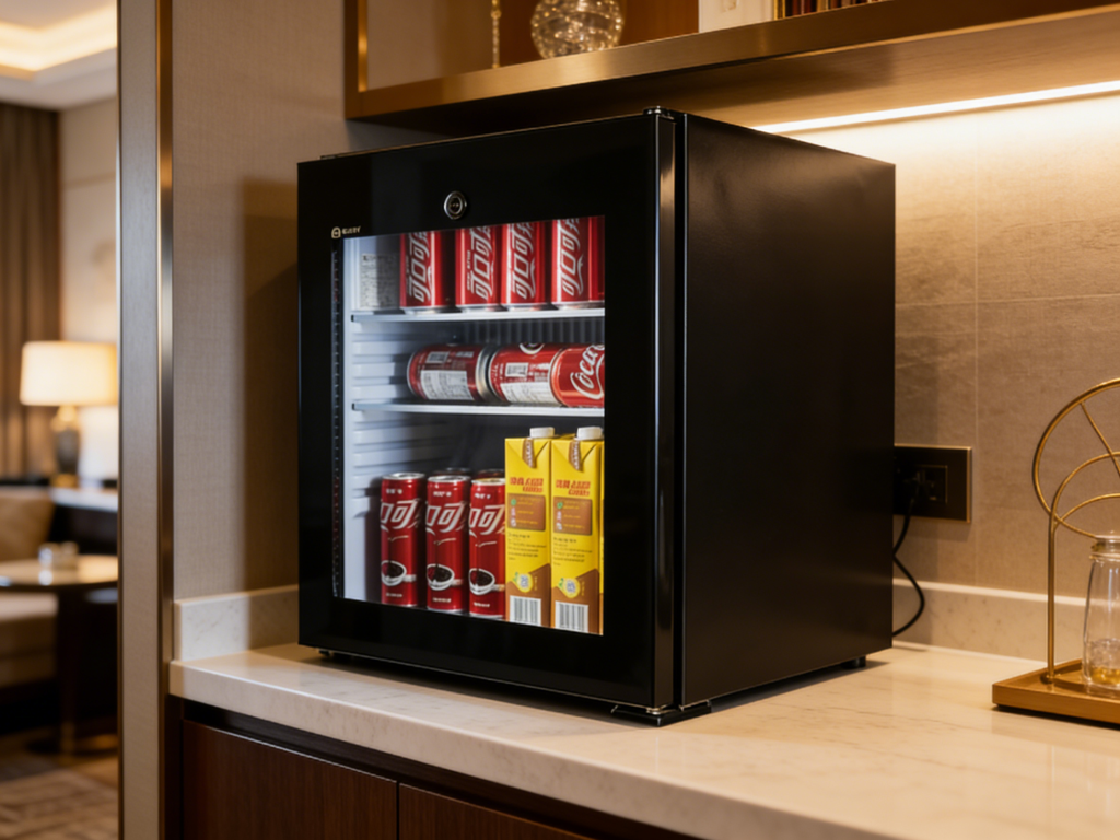 hotel guestroom refrigerator