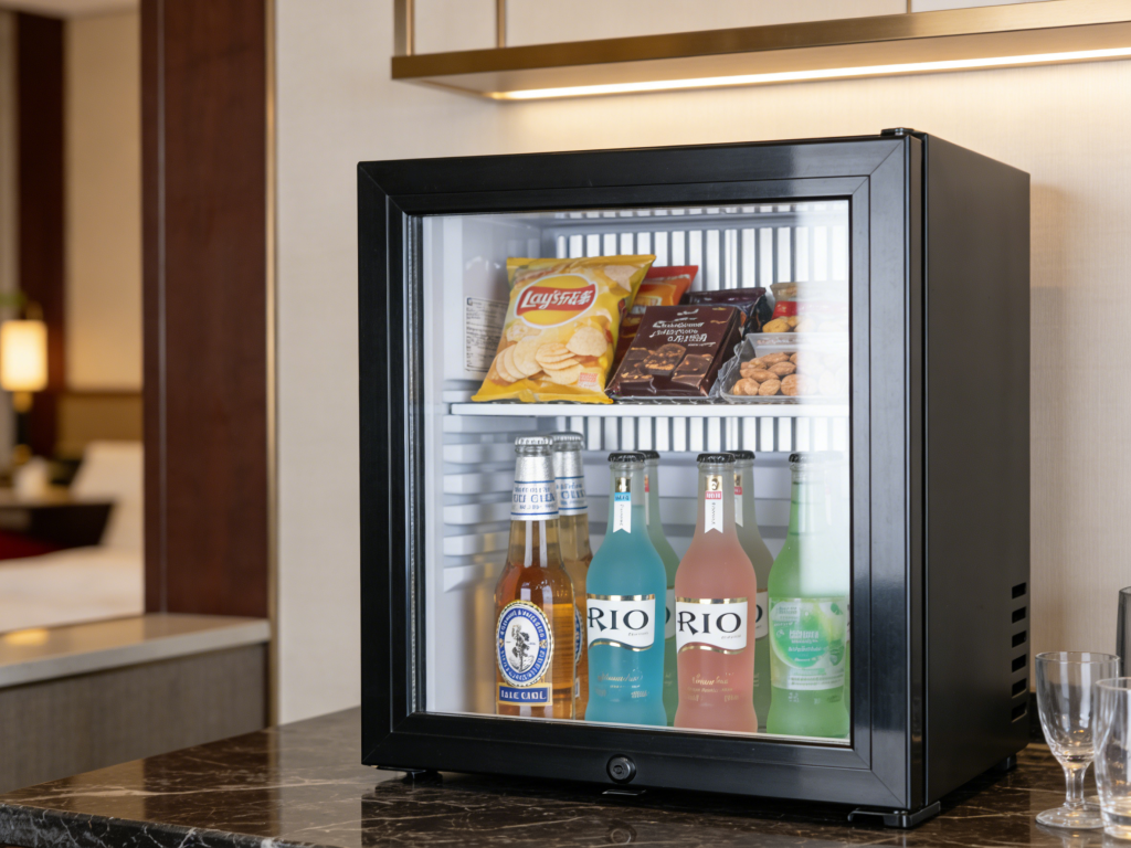 silent cooling hotel fridge