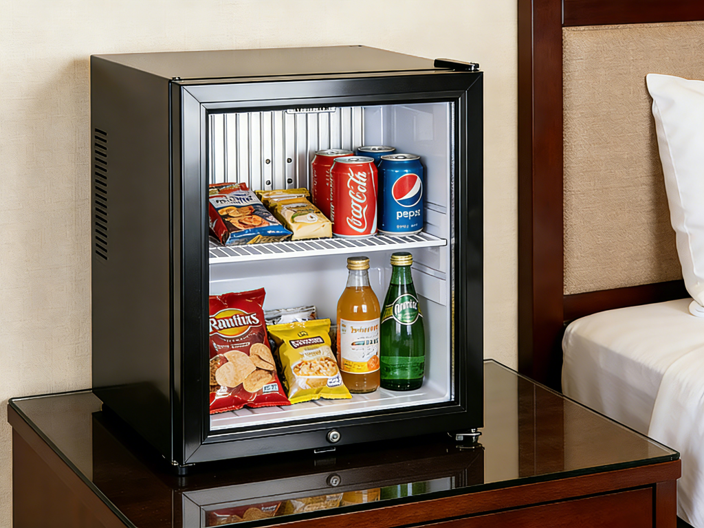 the minibar fridge for hotels