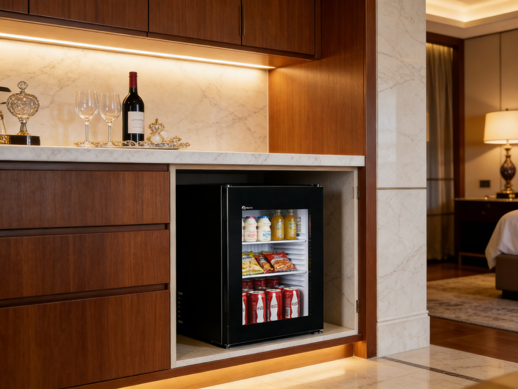 hotel mini bar refrigerator