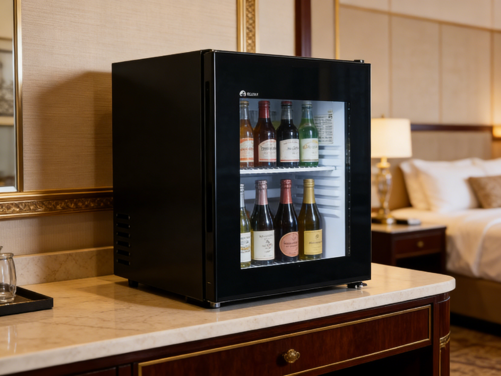 glass door refrigerator-luxury hotel suite