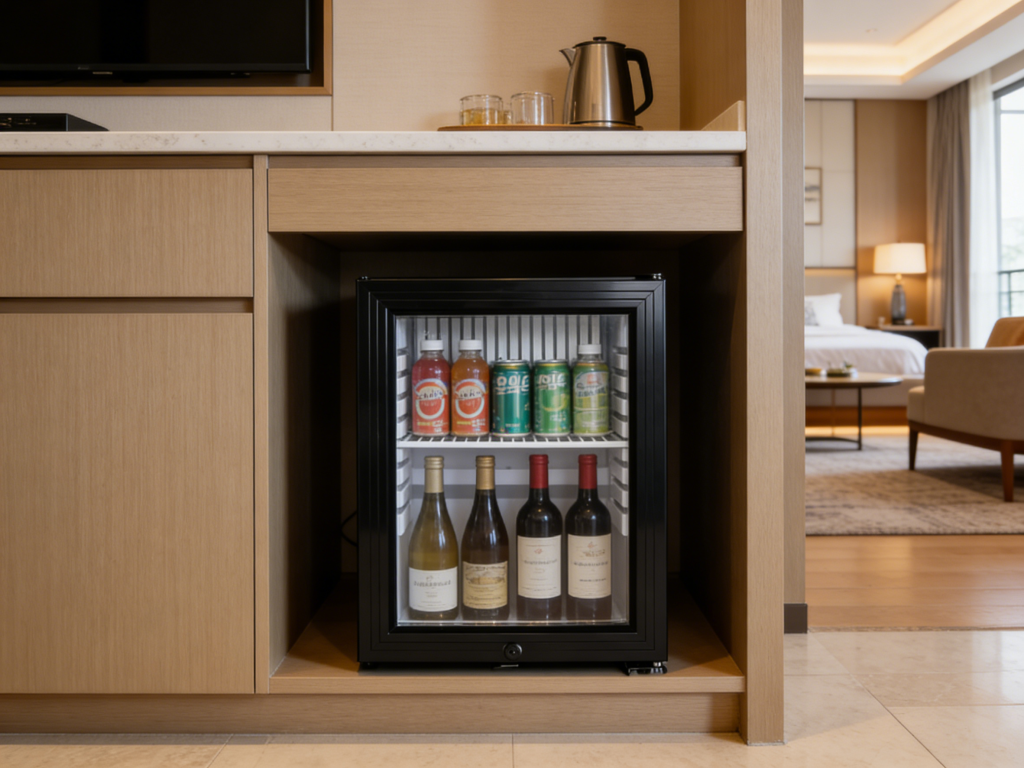 hotel mini fridge for guests